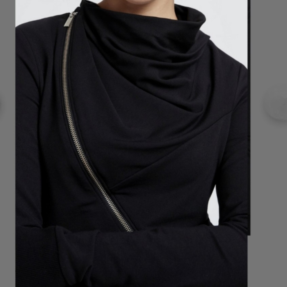 MarcellaNYC Asymmetrical Zip Up Lightweight Sweatshirt, Hoyt Sweatshirt Jacket